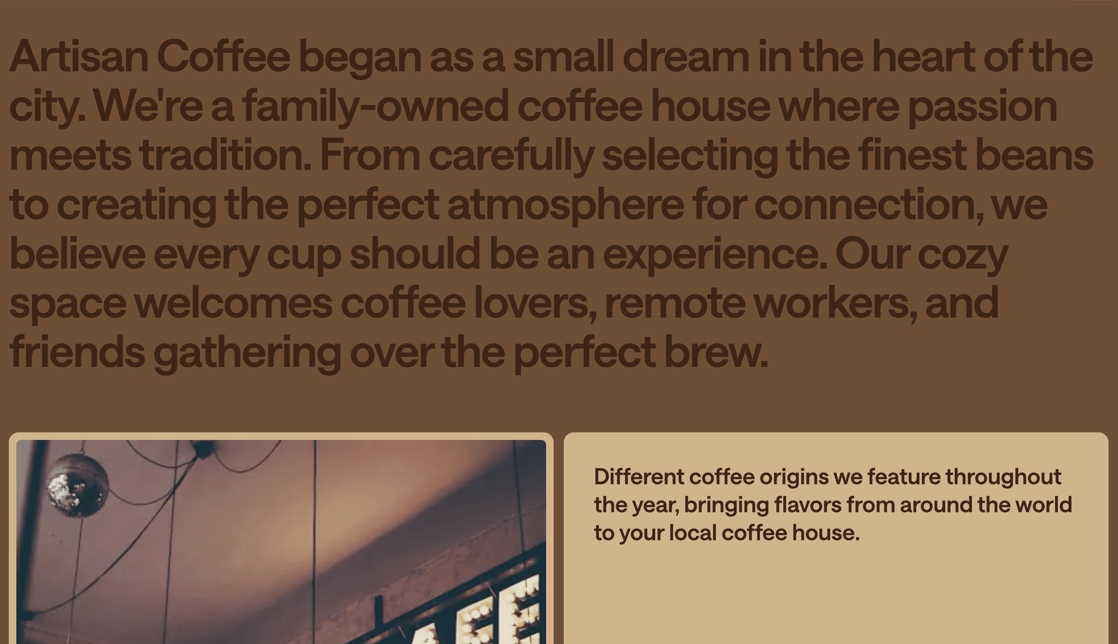 Artisan Coffee